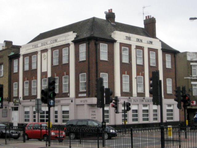 The Dun Cow pub as a doctors' surgery, Old Kent Road December 2008